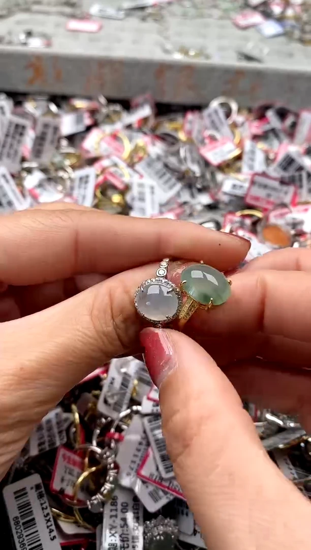 【闪购商品】翡翠戒指银S925镶嵌555555-5