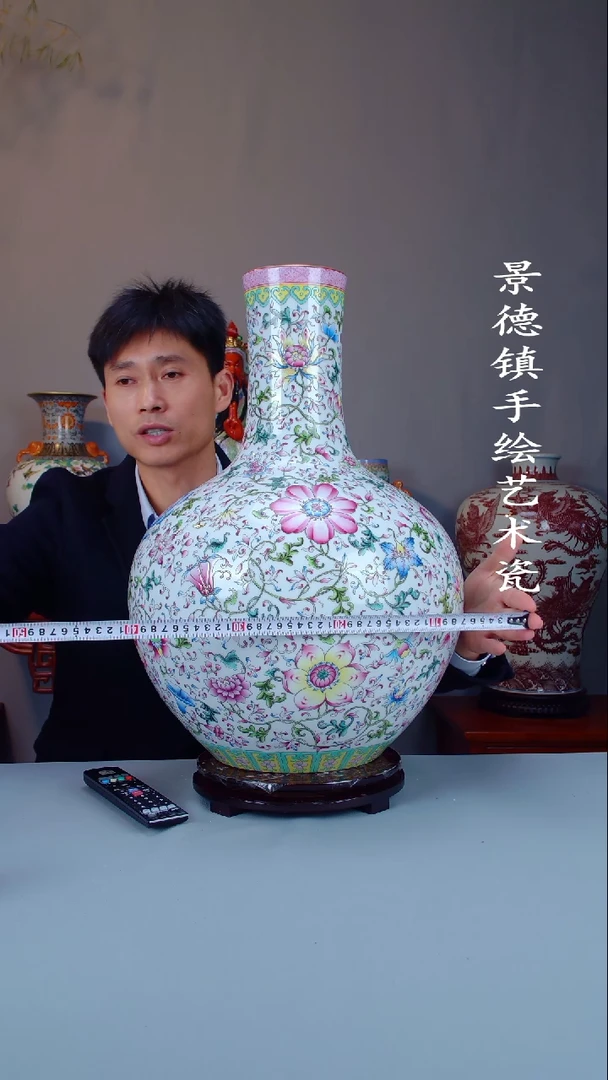 瓶陶景德镇手工手绘陶瓷摆件61