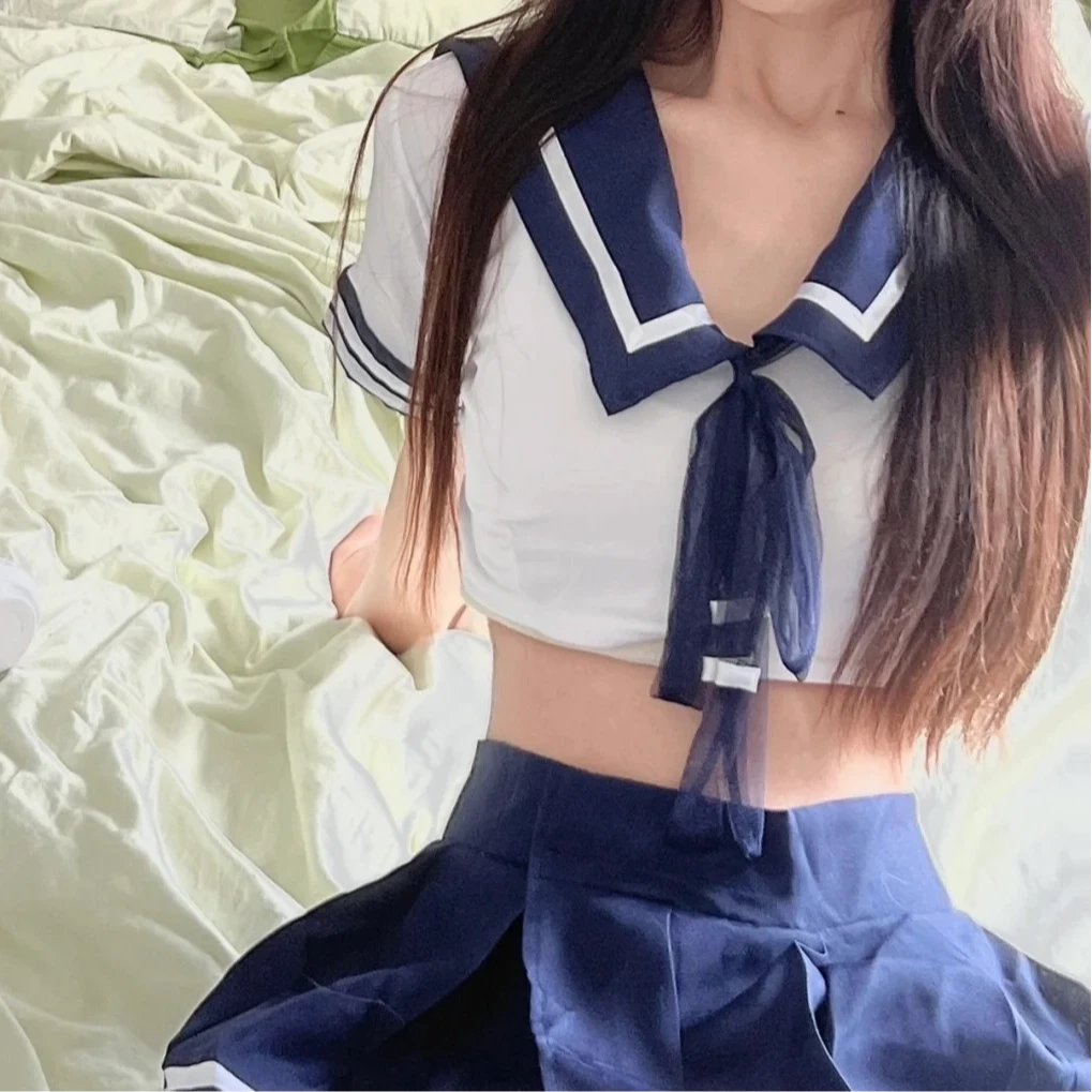睡衣女款爆款2025新款后妈裙水手服穿搭性感显瘦睡裙纯欲风学院风