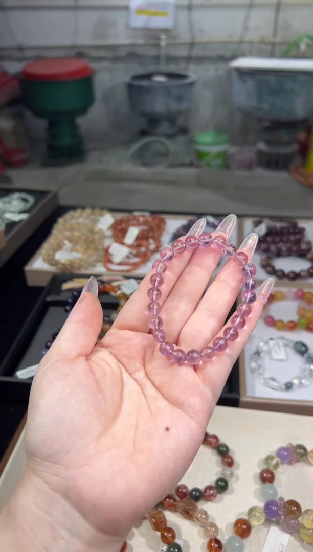 未镶嵌手串水晶玻利维亚紫水晶7+多样性发其一