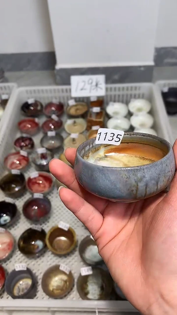 摆件陶景德镇柴烧茶具@@1135