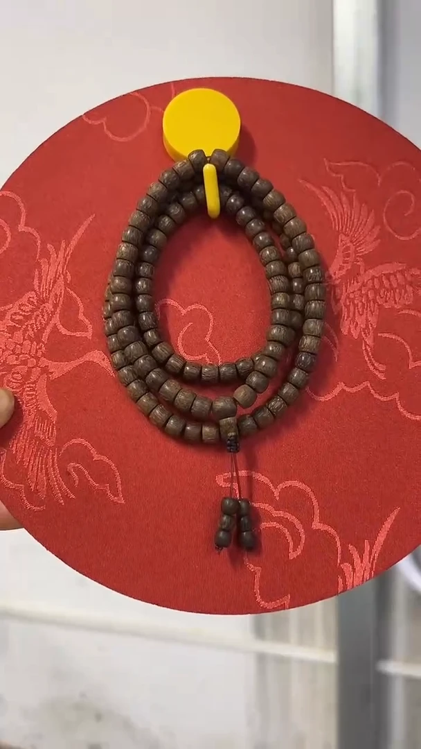 手串沉香天然野生沉香手串鼓珠多圈