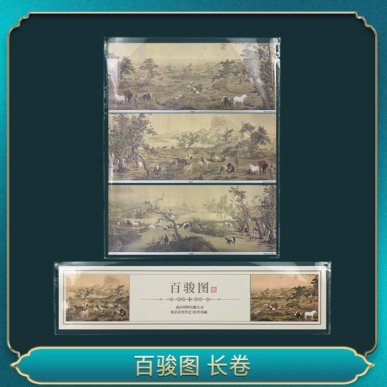 非法定货币百骏图 长卷（桶+卷轴）