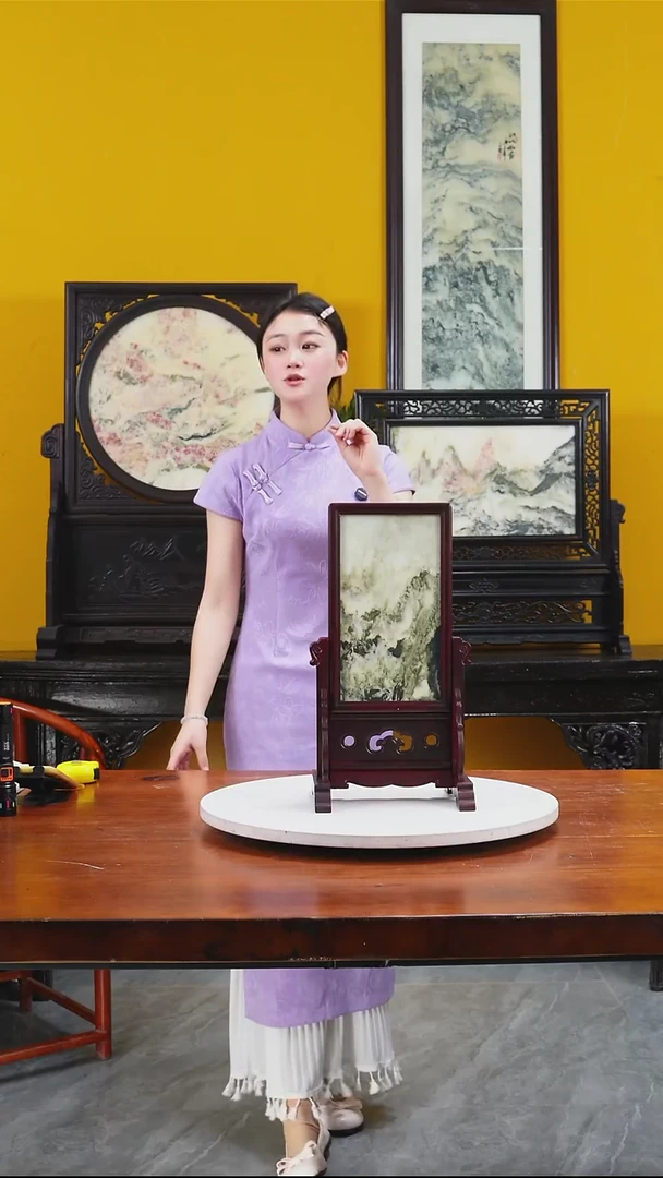 石材天然大理石画摆件