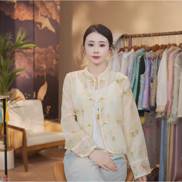 《可颜-外套》新中式刺绣国风休闲百搭高定防晒外套