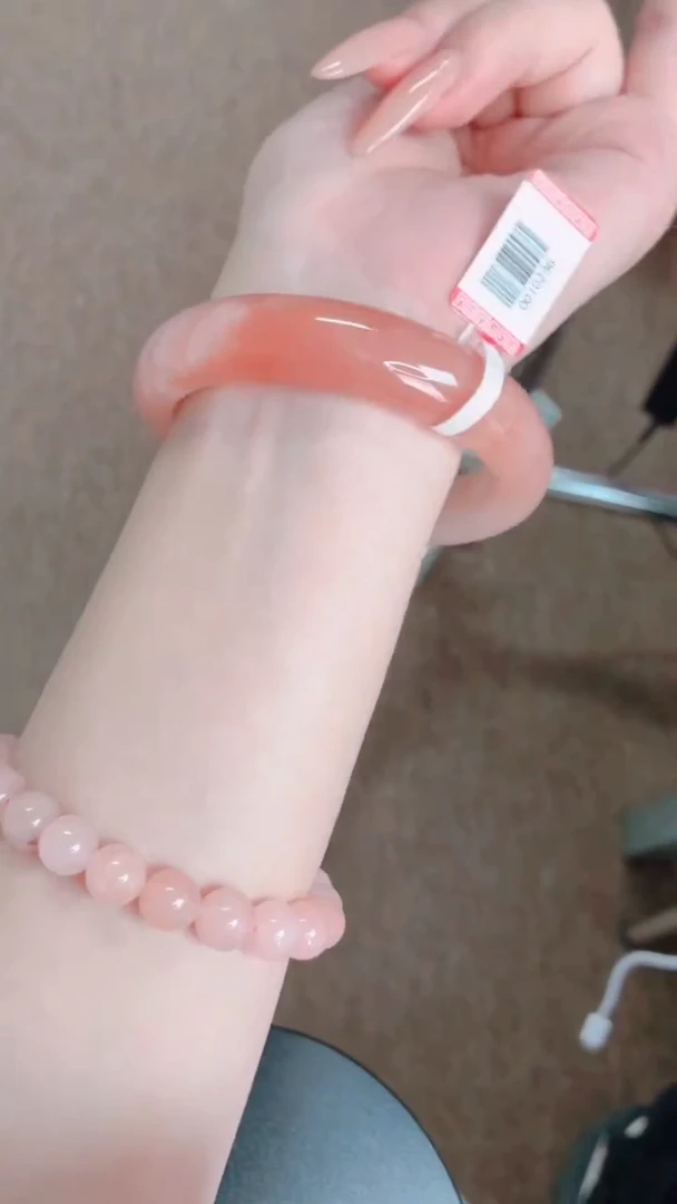 未镶嵌手镯石英质玉桃花酿35-圈口57.9-236