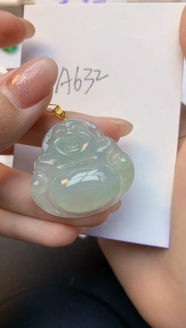 颈饰18K金镶嵌翡翠天然A货缅甸翡翠百元以上9元证书费自理