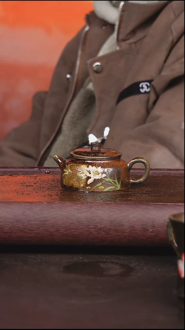 茶壶紫砂柴烧 壶