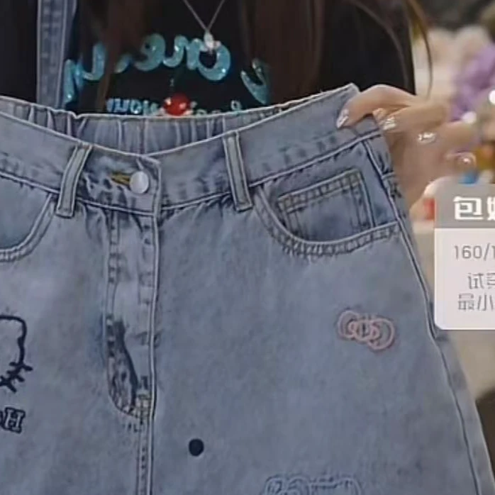 【W6004短裤K猫】包嫂时尚休闲裤舒适宽松高级女装裤春夏烫钻