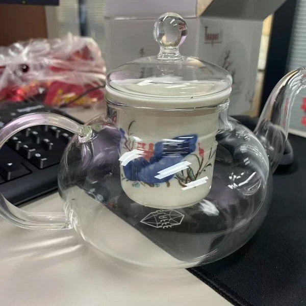 高硼硅玻璃壶耐热花茶壶透明桌面办公室茶壶