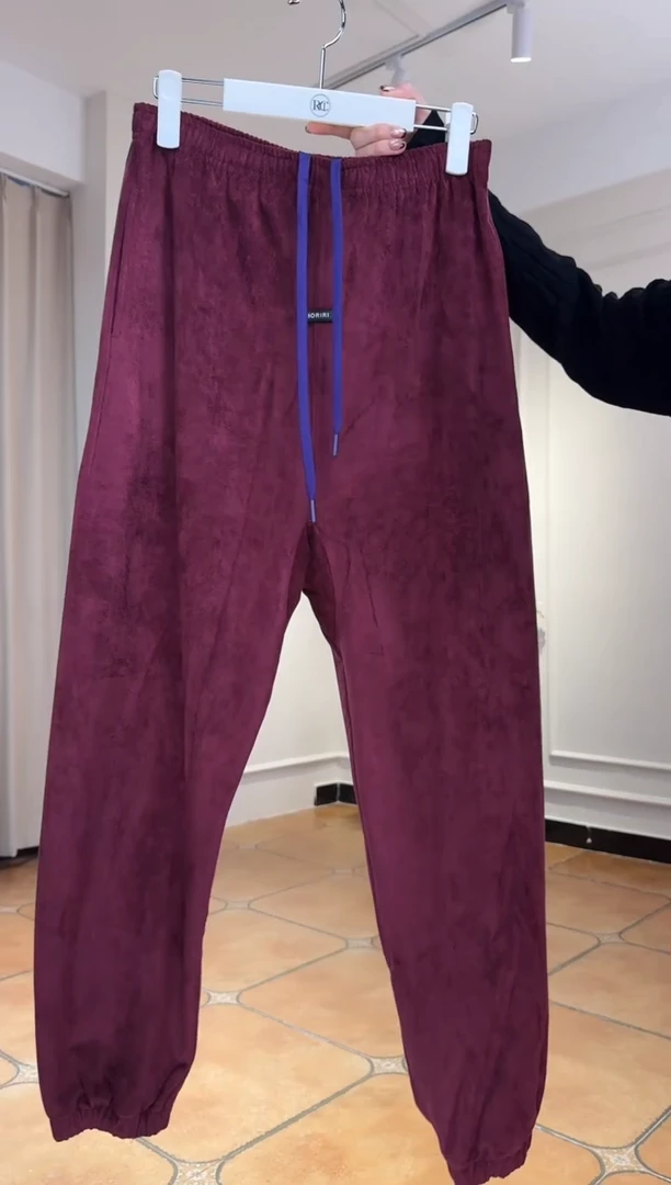 （设计师品牌）OII深蓝色麂皮绒长裤（0/1/2下单备注尺码颜色）