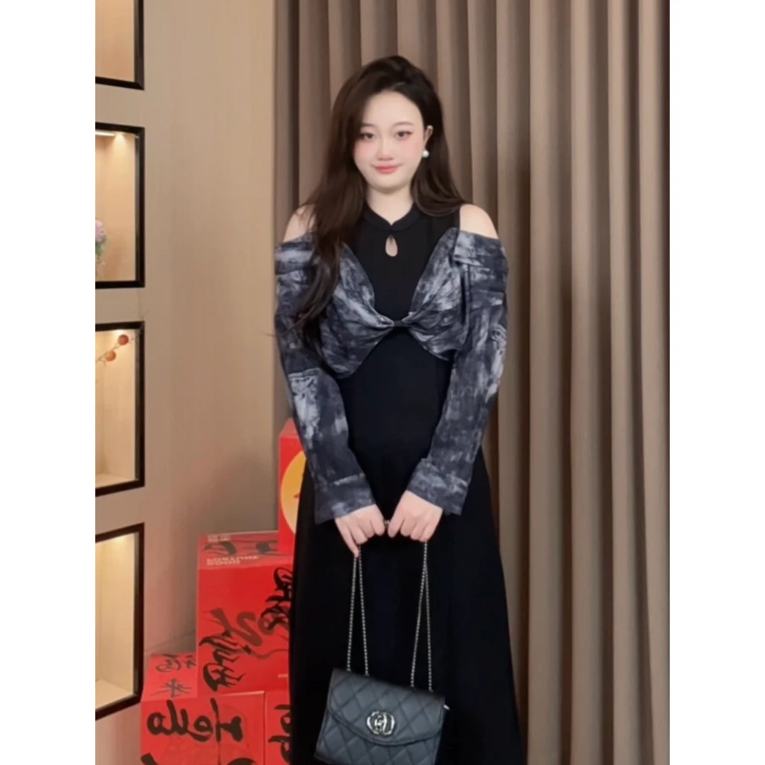 春季显瘦遮肉显瘦气质连衣裙~LuLu微胖定制【MQ180】