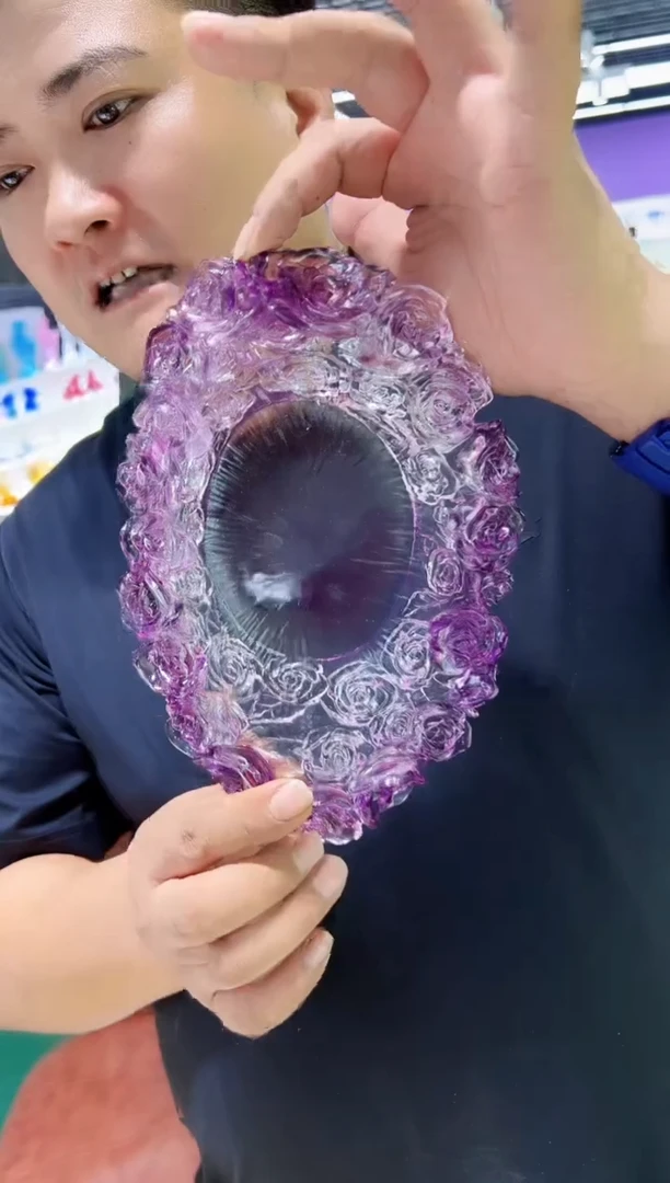 琉璃手工艺品古法琉璃果盘摆件