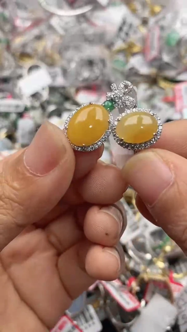 银S925镶嵌戒指翡翠111             10