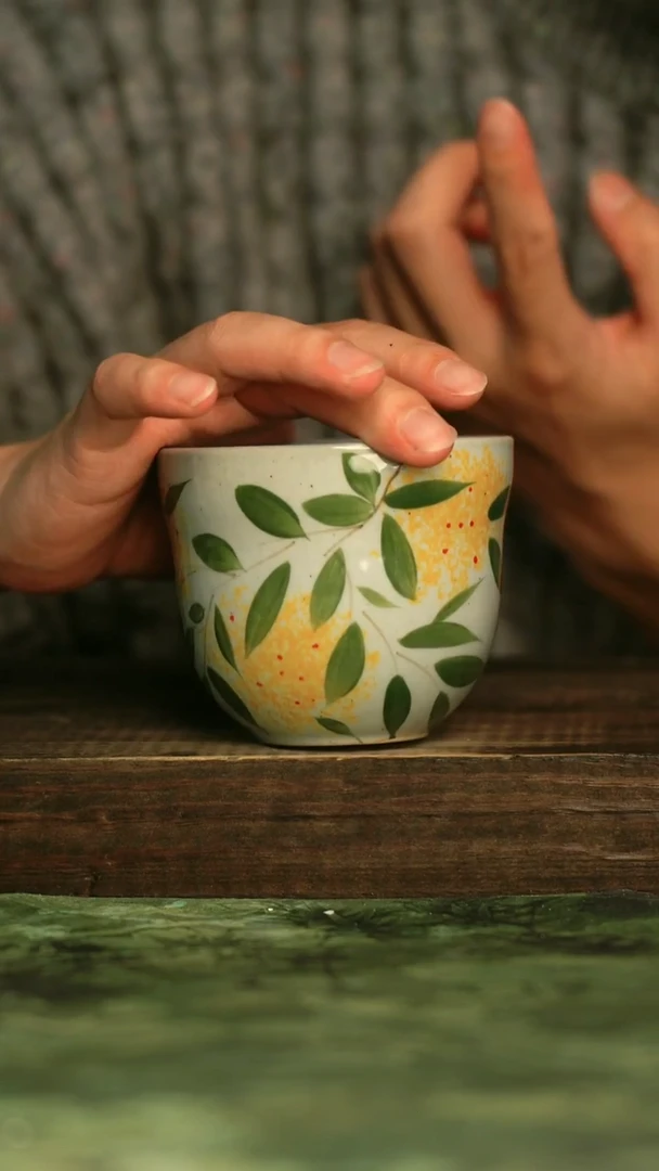 陶瓷青诗集手工手绘瓷器
