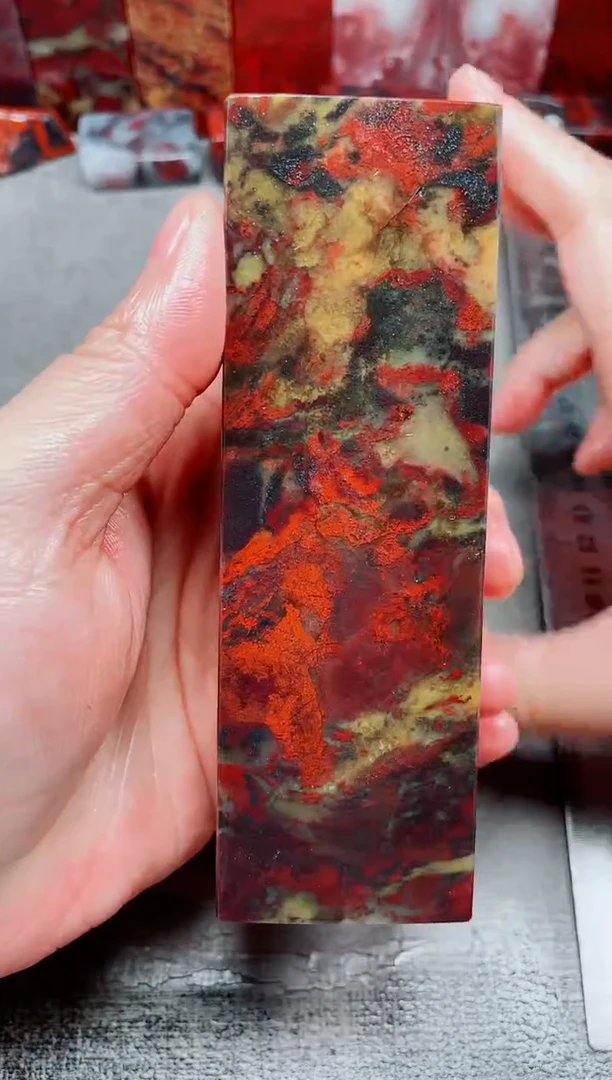 玉桂林鸡血玉素章--26