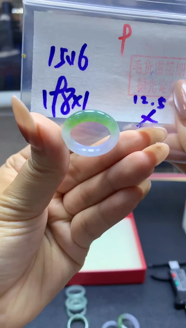 未镶嵌定制翡翠戒圈#198元-毛货需精细抛光