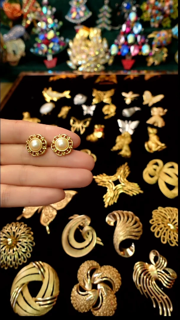 纯铜合金琉璃兰*1耳环