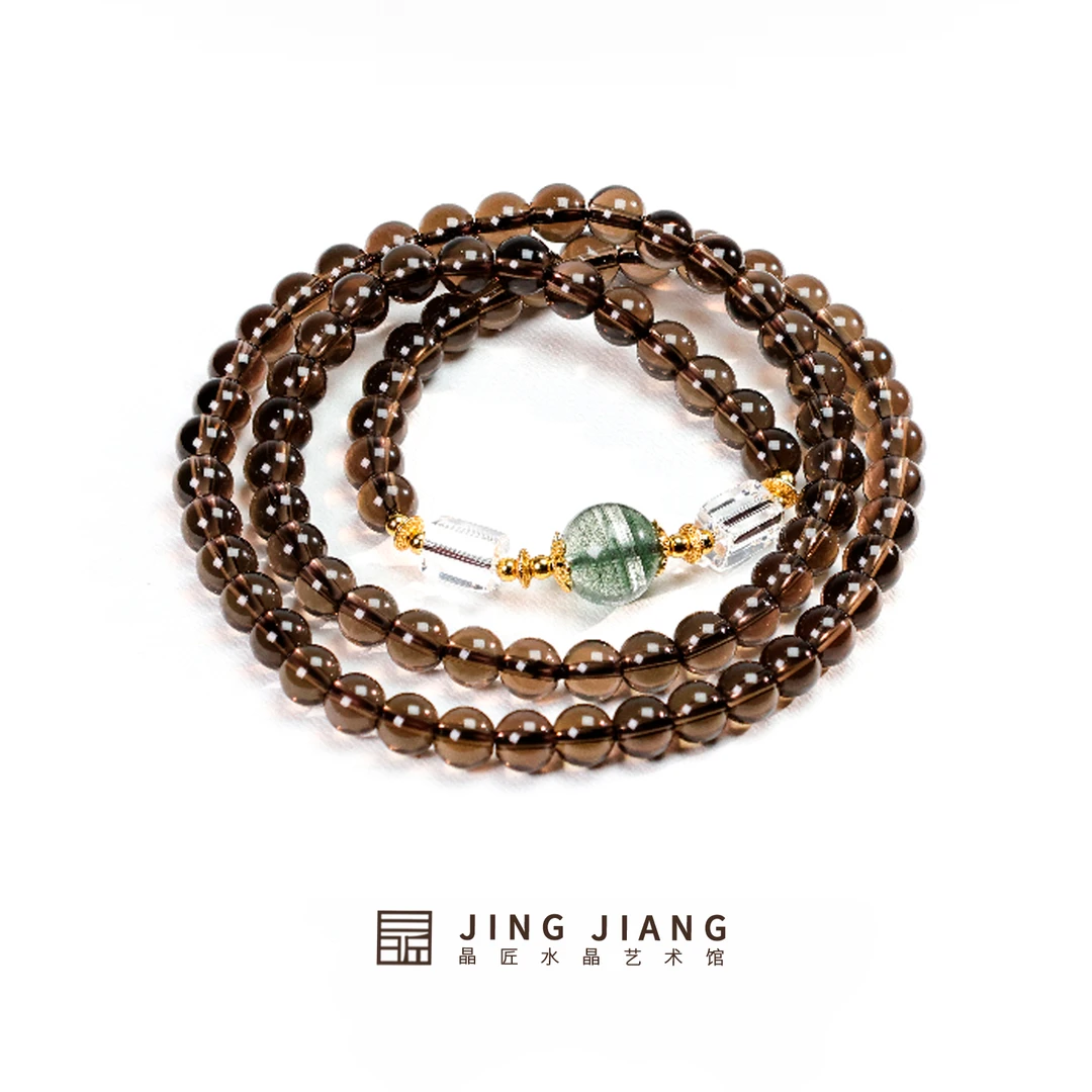 晶匠茶水晶多圈手串多样性发一  编号-Z24581