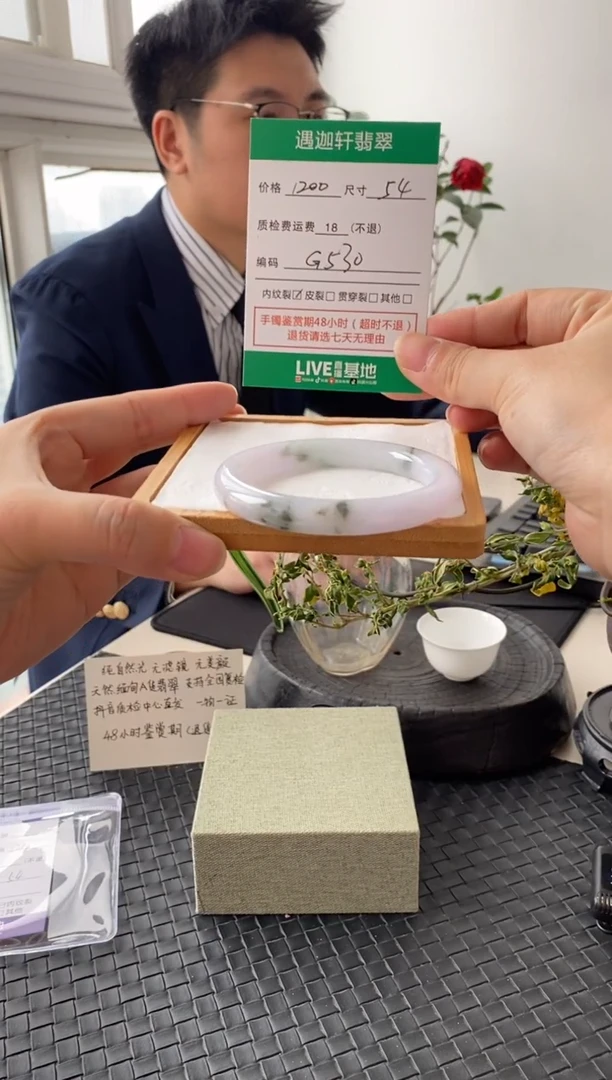 未镶嵌手镯翡翠G530 圈口54