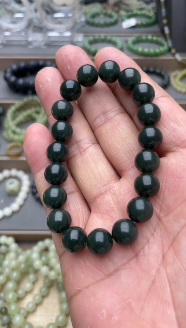 【闪购商品】和田玉手串未镶嵌卡10