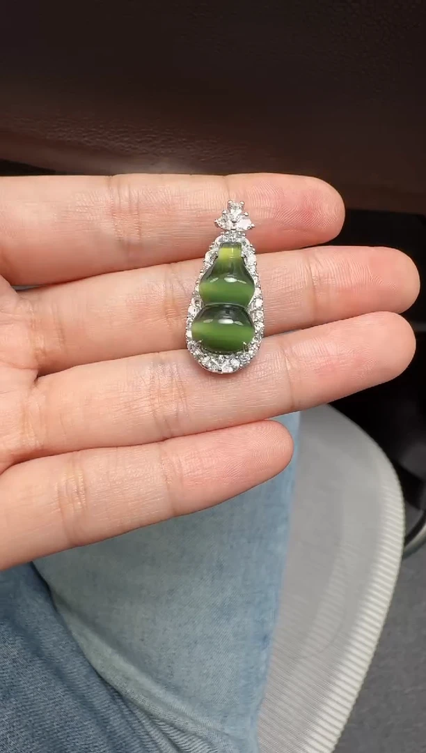 颈饰银S925镶嵌和田玉34-579-10.13多样性拍一发一