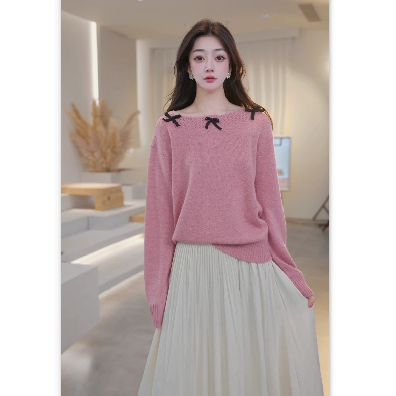 Basic House/百家好新款百搭减龄针织衫  B1405B56552