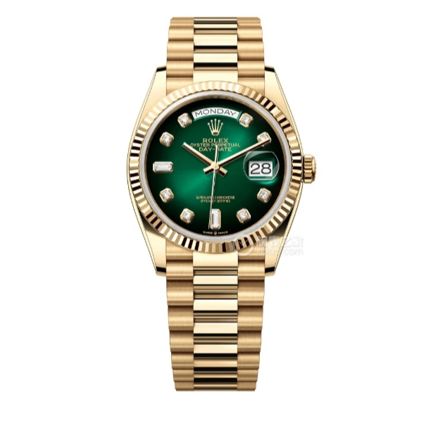 99新 Rolex/劳力士 星期日历128238烟熏绿/36表径/21年全套