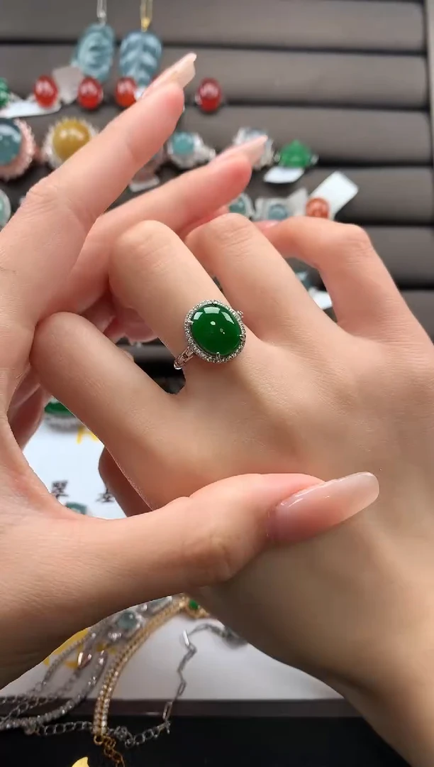 【闪购商品】翡翠戒指银S925镶嵌1231231231