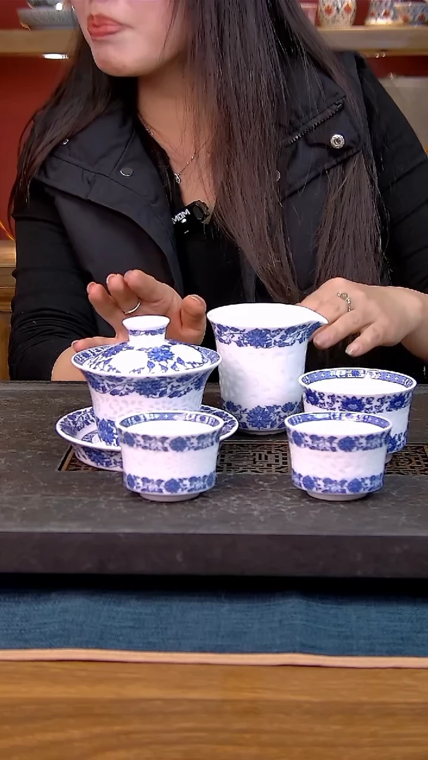 简装家用款5件套 白瓷陶瓷茶具