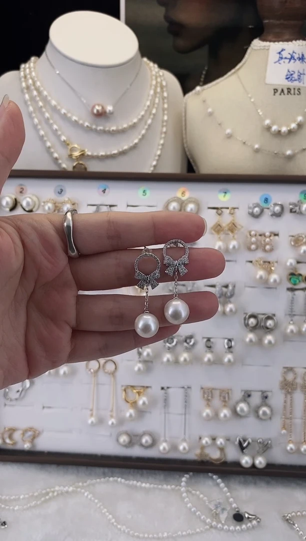 合金耳饰淡水珍珠奔****牛62