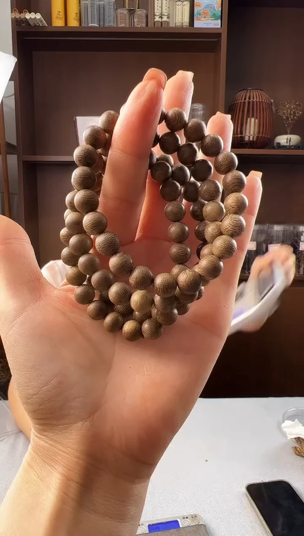 手串沉香0807文莱野料圆珠单圈多样性发一