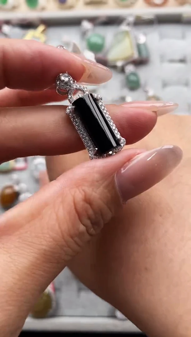 银S925镶嵌戒指翡翠缅甸天然A货翡翠22   5-5