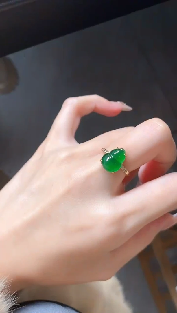 银S925镶嵌戒指翡翠51151