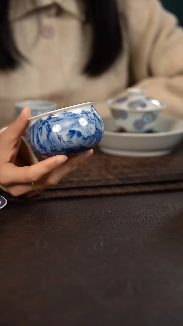 【闪购商品】杯HLX陶瓷重工山水福气满满杯 随机