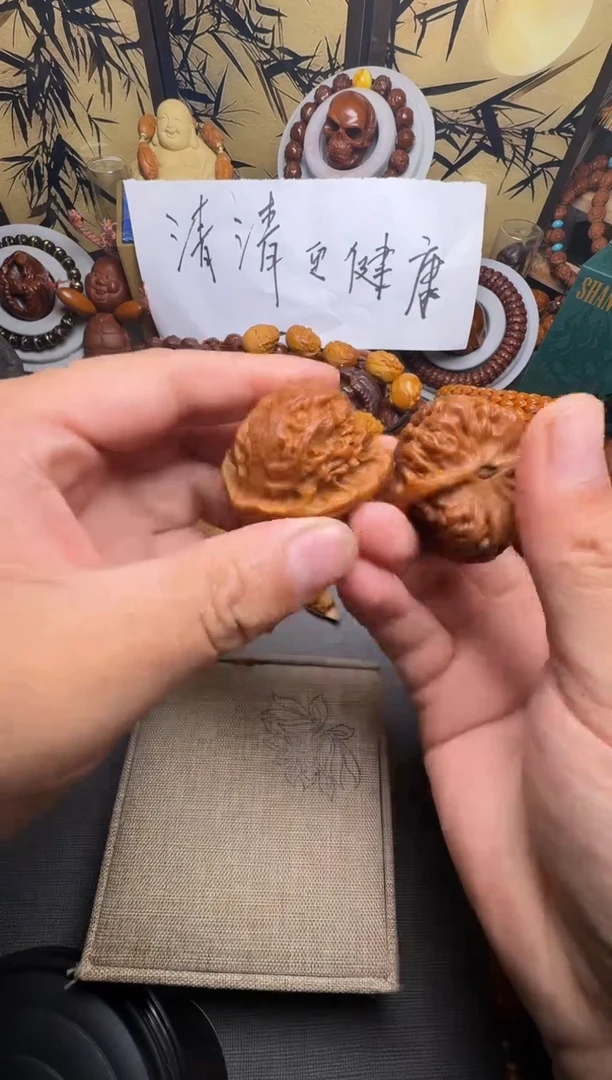 手串橄榄核官帽核桃一对