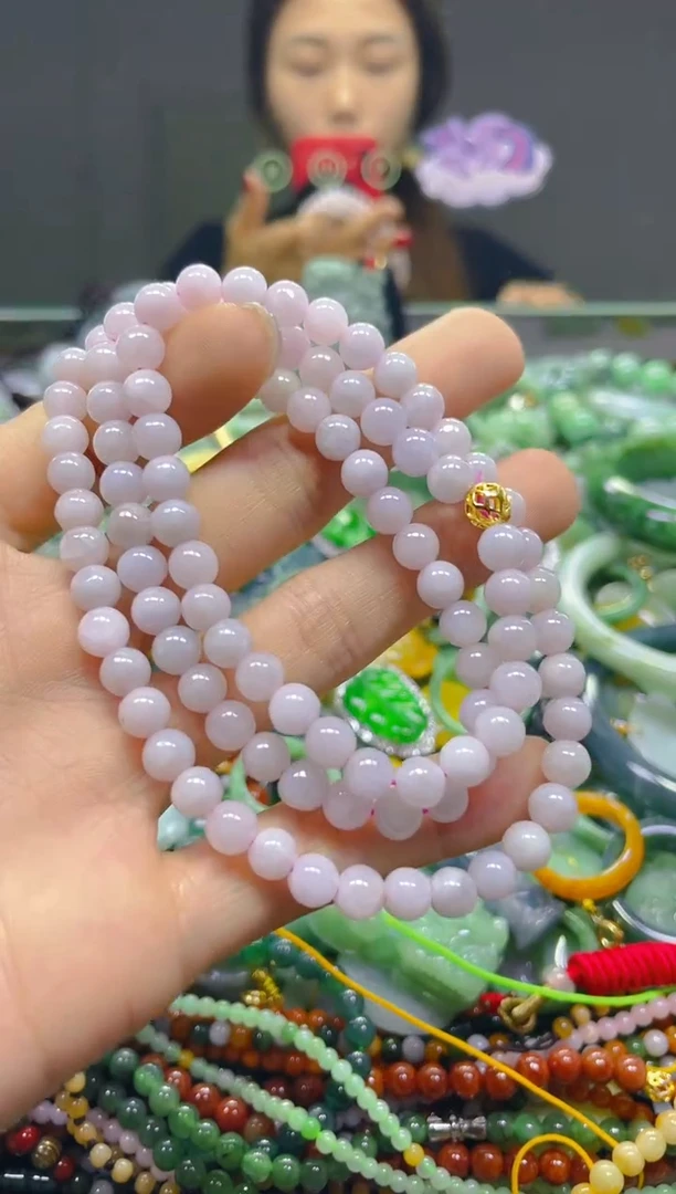 颈饰未镶嵌翡翠5MM/P/翡翠A货，一件也是批发价