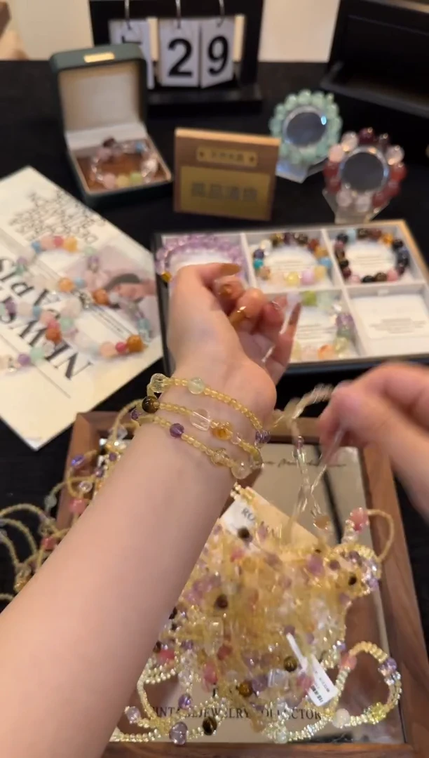 合金手链水晶金发晶三圈x3140