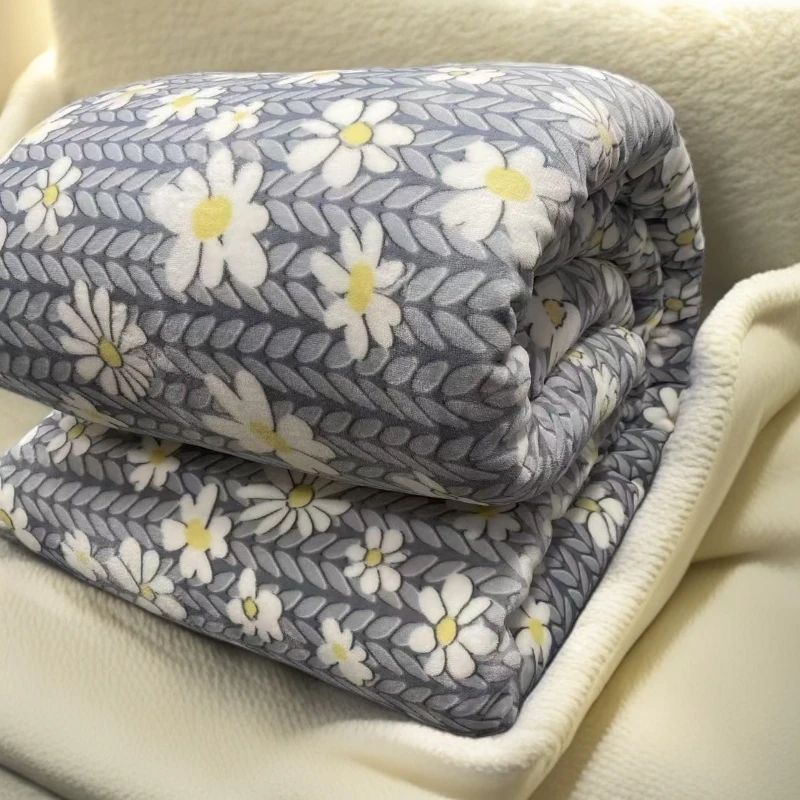 200*230CM麦穗小雏橘石墨烯加绒加厚春秋冬被柔软亲肤双人绒被