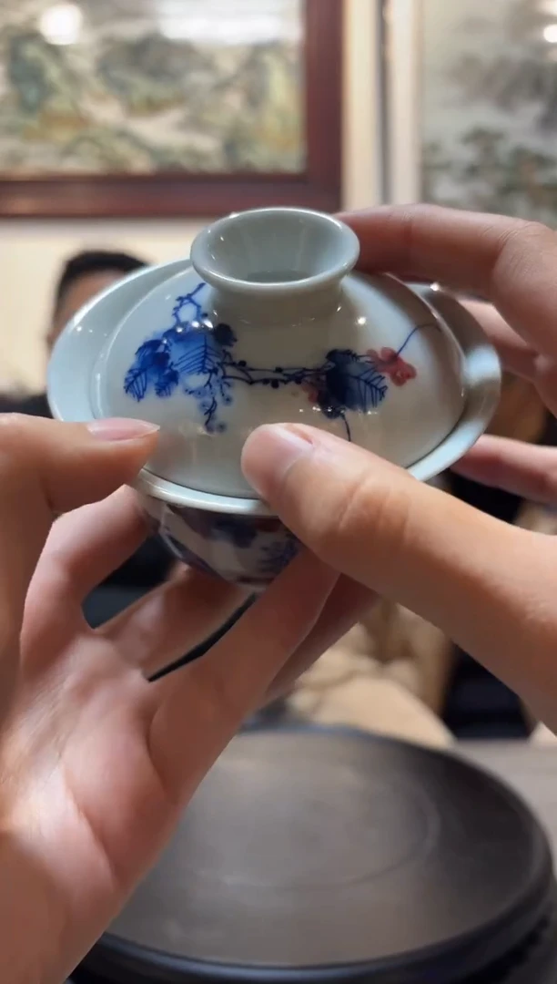 【闪购商品】盖碗E11【人间瓷画】《张彪》