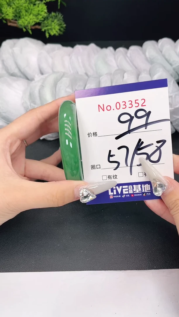 未镶嵌手镯翡翠03352