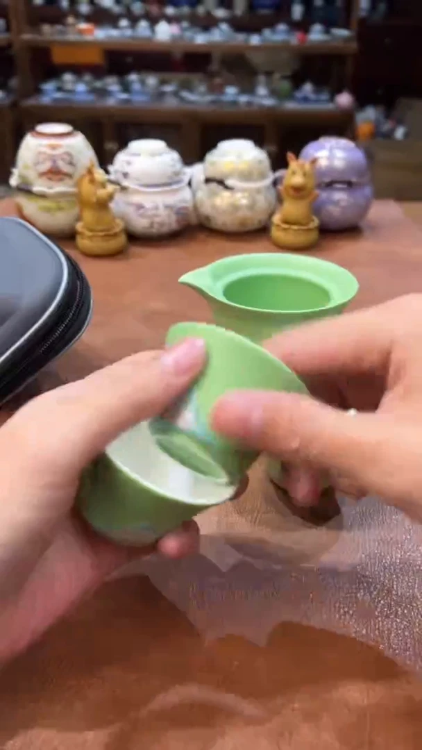 真的很便宜会开片的旅行茶具