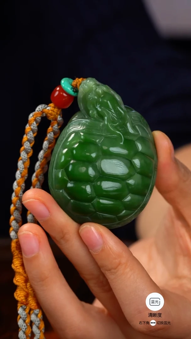 未镶嵌和田玉（碧玉）把件008荣华富贵把件