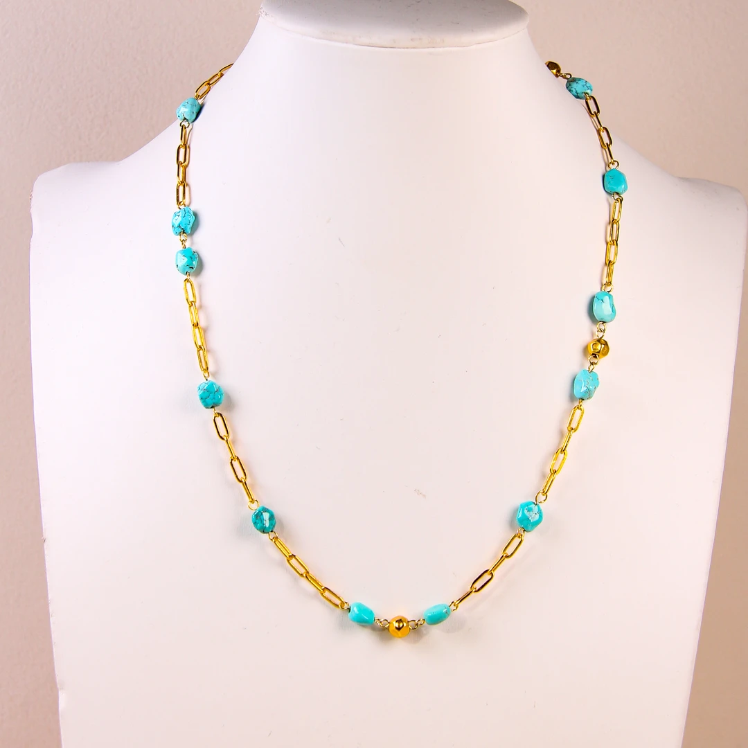 绿松石随型项链多样性发货一件LX06-16