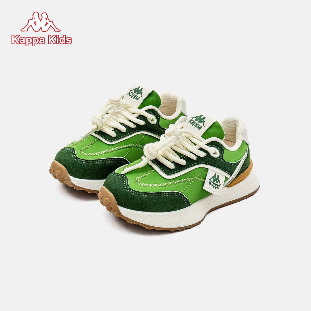 Kappa kid卡帕秋冬新款男女儿童运动软底轻便户外百搭休闲跑步鞋