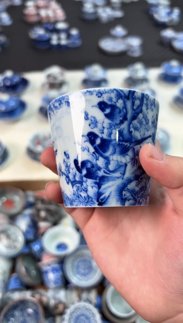 其他瓷景德镇陶瓷茶具喜上眉梢可乐杯