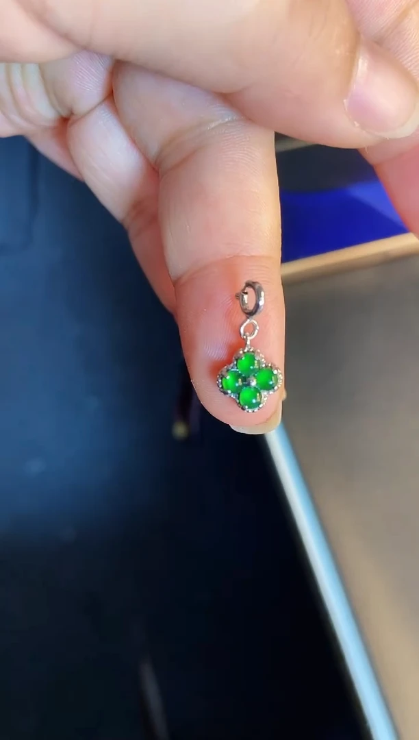 吊坠(不含链)银S925镶嵌翡翠1