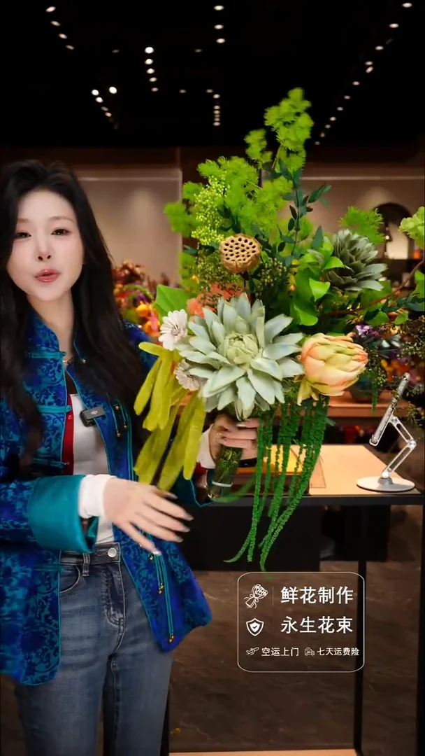 手工艺品琉璃手工花器花束空运包邮送货上门-以图片为准