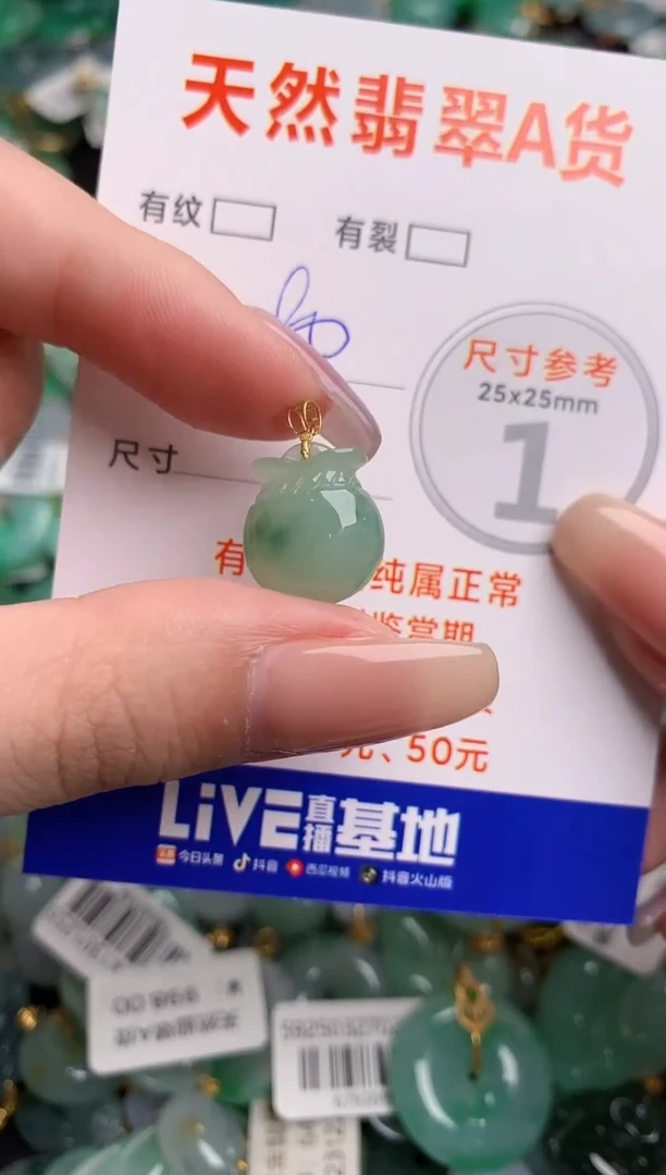 翡翠18K金镶嵌颈饰23002317