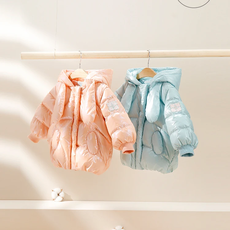 孩子家A类级连帽羽绒服长袖防风防水保暖加厚儿童外套